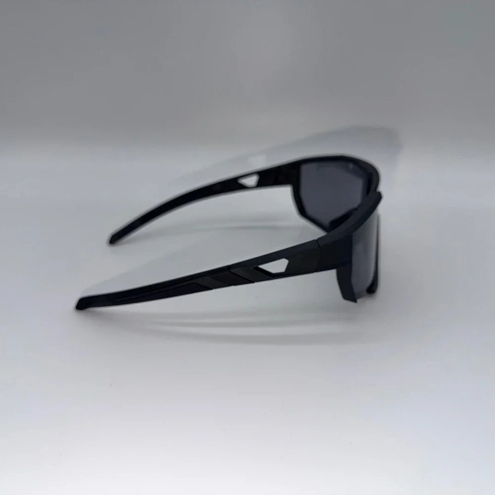 Sports Sunglasses Matte Black Polarized Shield Cycling Eyewear New in Box